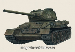 Сборная модель из пластика Советский танк Т - 34 - 85 1:35 Моделист