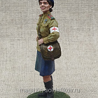 Девушка-санинструктор, сержант Красной Армии, 1943-45 гг., 54 мм, Soldanir (QF0530) (QF0530)