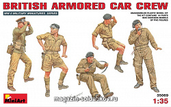 Сборные фигуры из пластика Британский экипаж бронеавтомобиля MiniArt (1/35)