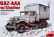 Сборная модель из пластика GAZ-AAA with shelter, MiniArt (1/35) - фото
