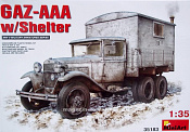 Сборная модель из пластика GAZ-AAA with shelter, MiniArt (1/35) - фото