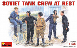 Сборные фигуры из пластика Советский танковый экипаж на отдыхе MiniArt (1/35)