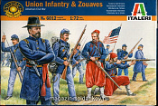 Сборные фигуры из пластика ИТ Набор солдатиков «Union Infantry (American Civil War)» (1/72) Italeri - фото
