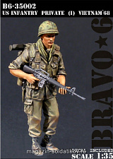Сборная миниатюра из смолы U.S. Infantry Private (1), Vietnam '68, (1/35), Bravo 6 - фото