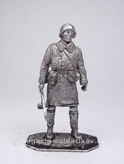 Миниатюра из олова 072 РТ Старший лейтенант КА в полушубке, 54 мм, Ратник