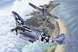 Сборная модель из пластика Самолёт P-47D & FW190A-8 «Annv.70 Normandy invasion 1944» (1:72) Академия