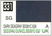 Краска художественная 10 мл. темно-серая морская BS381C/638, полуглянцевая, Mr. Hobby. Краски, химия, инструменты - фото