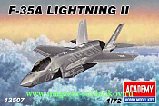 Сборная модель из пластика Самолёт F-35A Lightning II, (1:72) Академия - фото