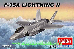 Сборная модель из пластика Самолёт F-35A Lightning II, (1:72) Академия