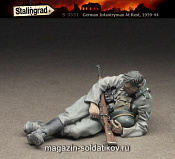 Сборная миниатюра из смолы Немецкий пехотинец на привале, 1/35, Stalingrad - фото