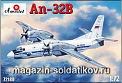 Сборная модель из пластика Антонов Aн-32Б Советский самолет Amodel (1/72) - фото