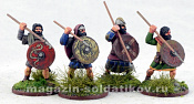 Сборные фигуры из металла Набор миниатюр Scots Thanes (Hearthguard), 28 мм, Gripping Beast (SAGA) - фото
