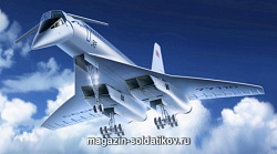 Сборная модель из пластика Ту-144, Советский сверхзуковой пассажирский самолет (1/144), ICM