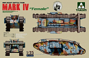 Сборная модель из пластика Тяжелый танк Mark IV «Самка» 1/35 Takom - фото