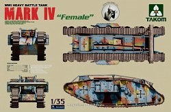 Сборная модель из пластика Тяжелый танк Mark IV «Самка» 1/35 Takom