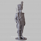 Сборная миниатюра из смолы Офицер гренадерской роты в шапке, Франция, 1804-1815 гг, 28 мм, Аванпост