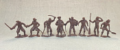 Солдатики из пластика Карибские пираты, набор из 8 фигур, 65 мм АРК моделc - фото