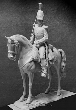 Сборная миниатюра из смолы Обер-офицер армейских драгунских полков, Россия 1812-14, 54 мм, Chronos miniatures - фото