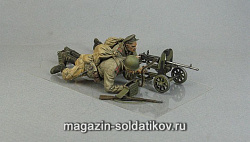 Сборная миниатюра из смолы Т 35121 Советский расчет пулемета «СГ-43» (лето-зима 1943-45). Две фигуры. 1/35 Tank