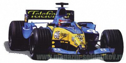 Сборная модель из пластика Aвтомобиль F1 Рено 2004 1:18, Хэллер