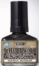 Краска 40мл MR.WEATHERING COLOR черный, Mr. Hobby - фото
