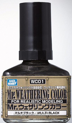 Краска 40мл MR.WEATHERING COLOR черный, Mr. Hobby