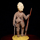 Сборная миниатюра из металла Кавалергард в парадной форме 1763-1796 гг, 1:30, Оловянный парад