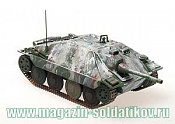 Масштабная модель в сборе и окраске Танк Hetzer (FLAMM) 17. SS PD, Operation Nordwind, Panzerstahl - фото