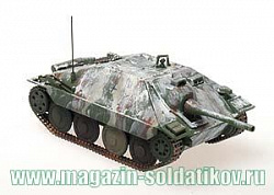 Масштабная модель в сборе и окраске Танк Hetzer (FLAMM) 17. SS PD, Operation Nordwind, Panzerstahl