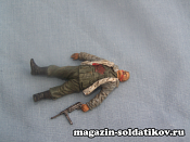 Сборная миниатюра из смолы Тяжело раненный солдат Вермахта WW2 1/35 MasterClub - фото
