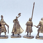 Солдатики из металла Тевтонские рыцари (латунь), 6 шт, 40 мм, Солдатики Публия