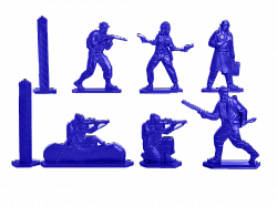 Солдатики из пластика Нарушители. Серия «Граница», 54 мм (6+2 шт, цвет-синий, в кор), Воины и битвы
