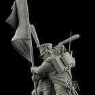 Сборная миниатюра из смолы Виньтка «Бородинское сражение», 60 мм, HIMINI