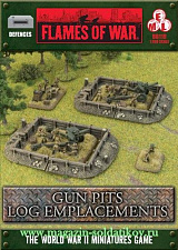 Gun Pits - Log Emplacements Flames of War. Wargames (игровая миниатюра) - фото