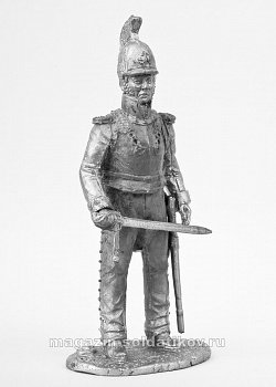 Миниатюра из олова 408 РТ Обер-офицер Псковского кирасирского полка, весна 1813 г., 54 мм, Ратник