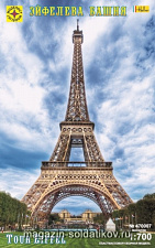 Сборная модель из пластика Миниатюра «Эйфелева башня» 1:700 Моделист - фото