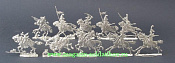Миниатюра из металла Гвардейские уланы в бою, Франция, 1808-15 гг. 30 мм, Berliner Zinnfiguren - фото