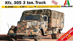 Сборная модель из пластика ИТ Грузовик Kfz.305 3 tons medium truck (1/48) Italeri