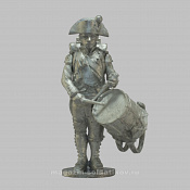 Сборная миниатюра из металла Барабанщик в шляпе, Франция 1802-1806 гг, 28 мм, Аванпост - фото