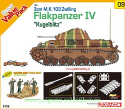 Сборная модель из пластика Д Танк 3cm M.K. 103 Zwilling Flakpanzer IV «Kugelblitz» + bonus Panzer Crew, (1/35) Dragon