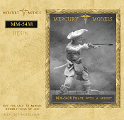 Сборная фигура из смолы Pirate with a musket, 54 mm. Mercury Models - фото