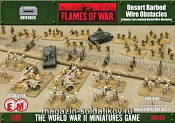 Сборная модель из пластика Desert Barbed Wire Obstacles (15mm) Flames of War - фото