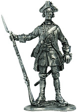 Миниатюра из металла 026. Русский фузелер армейского пехотного полка, 1732-1742 гг. EK Castings - фото