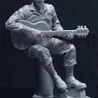 Сборная миниатюра из смолы US GI with Guitar (1/35), Bravo 6