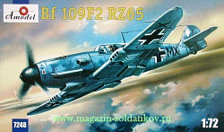 Сборная модель из пластика Me Bf-109F2 R65 истребитель Люфтваффе Amodel (1/72)