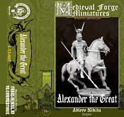 Сборная миниатюра из смолы Alexander the Great, 75 mm Medieval Forge Miniatures - фото
