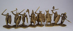 Солдатики из металла Галлы (наб. 8 шт,) 40 мм, Бронзовая коллекция