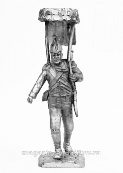 Миниатюра из олова 493 РТ Сержант девятого линейного полка 1799 год, 54 мм, Ратник