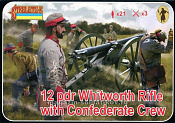 Солдатики из пластика Whitworth Rifle with Confederate Crew (1/72) Strelets - фото