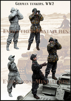 Сборная фигура из смолы ЕМ 35239 Немецкие танкисты, 1:35, Evolution